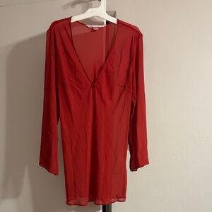 Victoria's Secret Red Sheer Nightgown